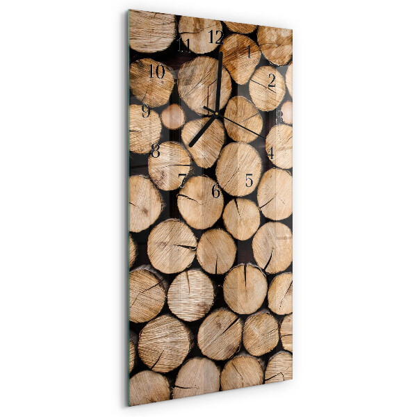 Reloj rectangular vigas de madera