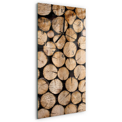 Reloj rectangular vigas de madera