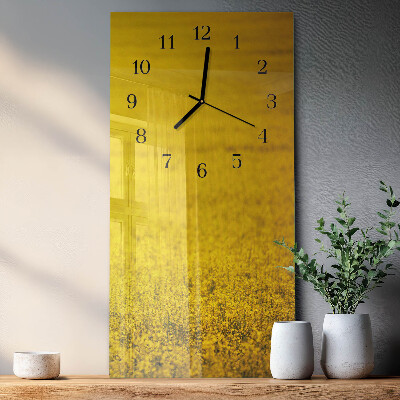 Reloj rectangular Campo de flores