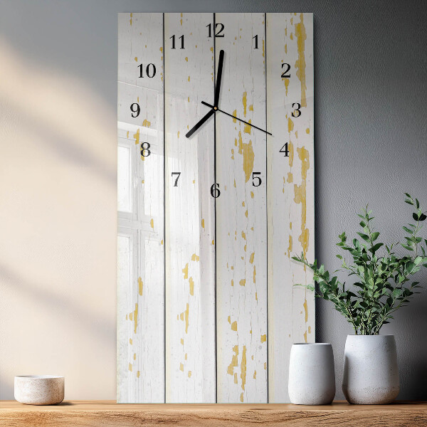 Reloj rectangular Suelo de madera