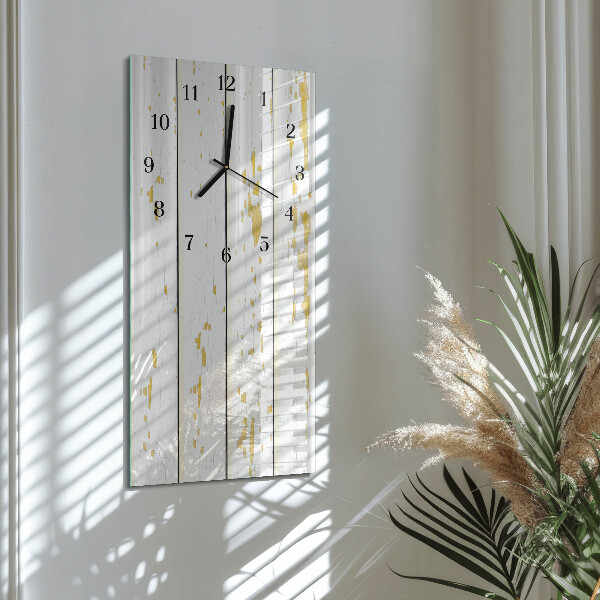 Reloj rectangular Suelo de madera