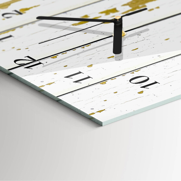 Reloj rectangular Suelo de madera