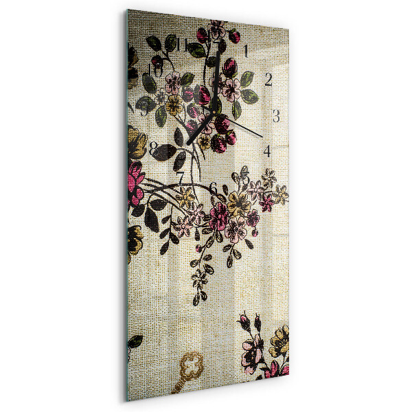 Reloj rectangular Estampado floral