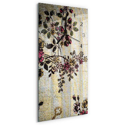Reloj rectangular Estampado floral