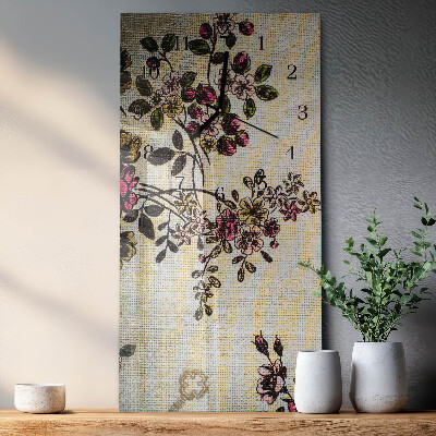 Reloj rectangular Estampado floral