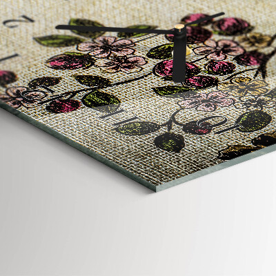 Reloj rectangular Estampado floral