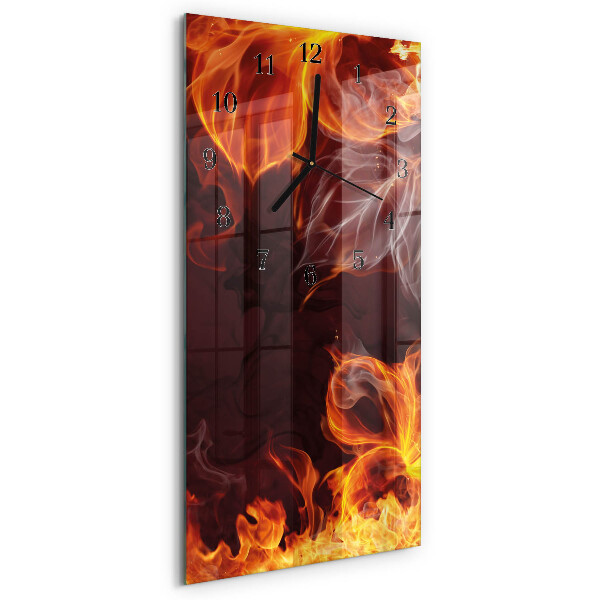 Reloj rectangular Flores de fuego