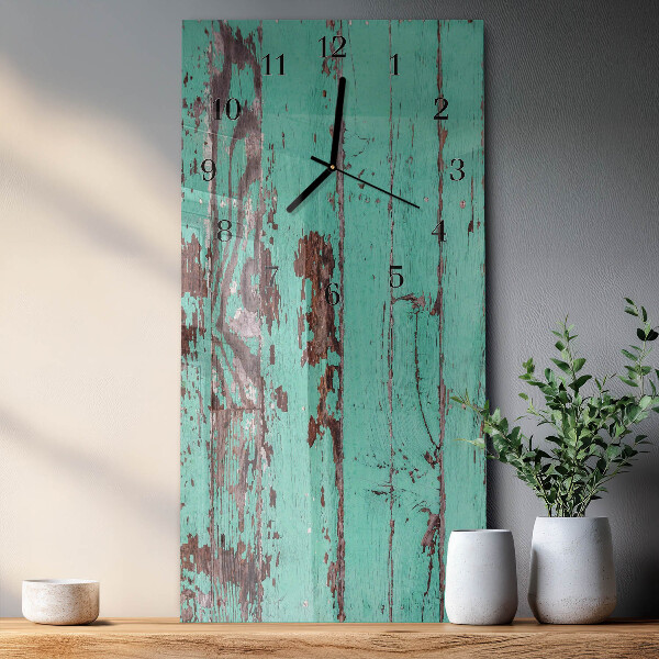 Reloj rectangular Pared de madera
