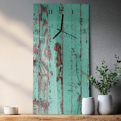 Reloj rectangular Pared de madera