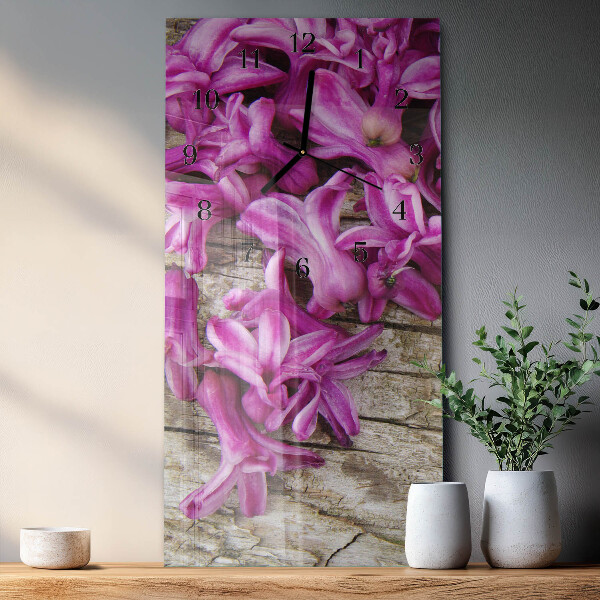Reloj rectangular Flores