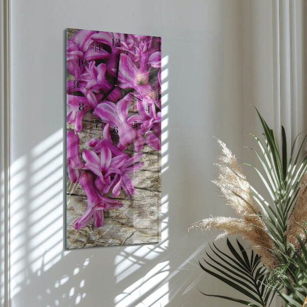 Reloj rectangular Flores