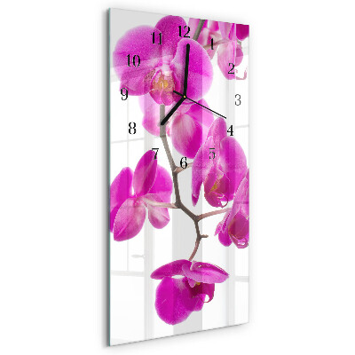 Reloj rectangular Orquídeas