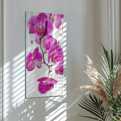 Reloj rectangular Orquídeas