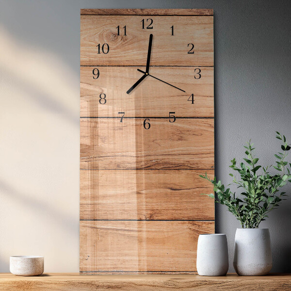 Reloj rectangular Paneles de madera