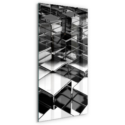 Reloj rectangular Cubos de metal