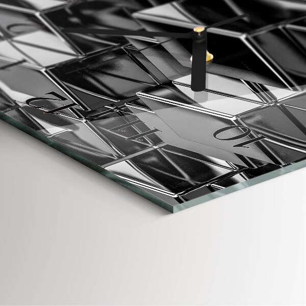 Reloj rectangular Cubos de metal
