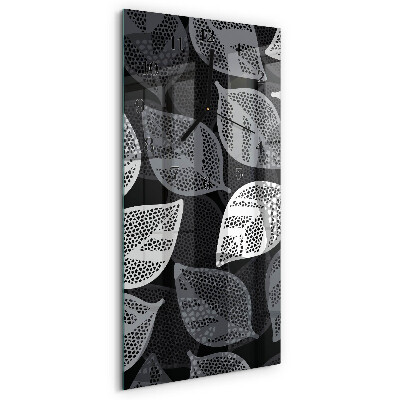 Reloj rectangular hojas de plantas