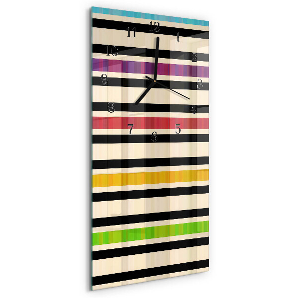 Reloj rectangular rayas