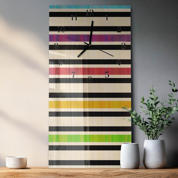 Reloj rectangular rayas