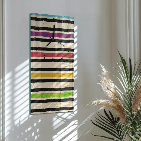 Reloj rectangular rayas