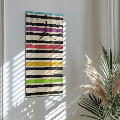 Reloj rectangular rayas