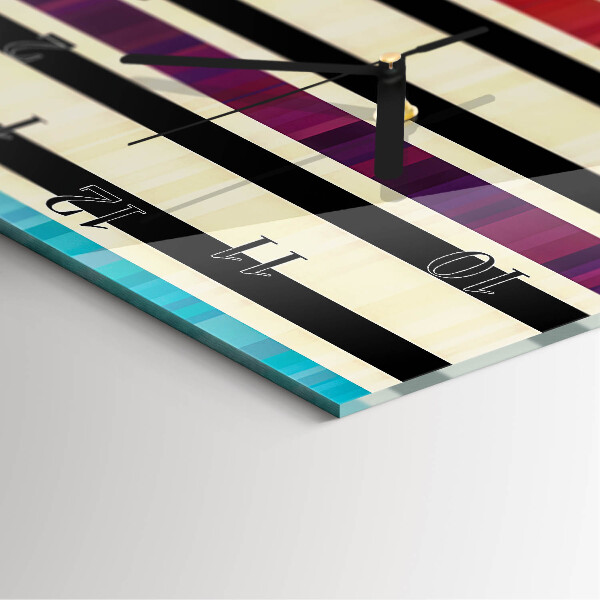 Reloj rectangular rayas