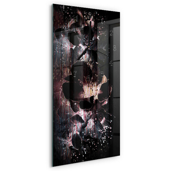 Reloj rectangular Flores