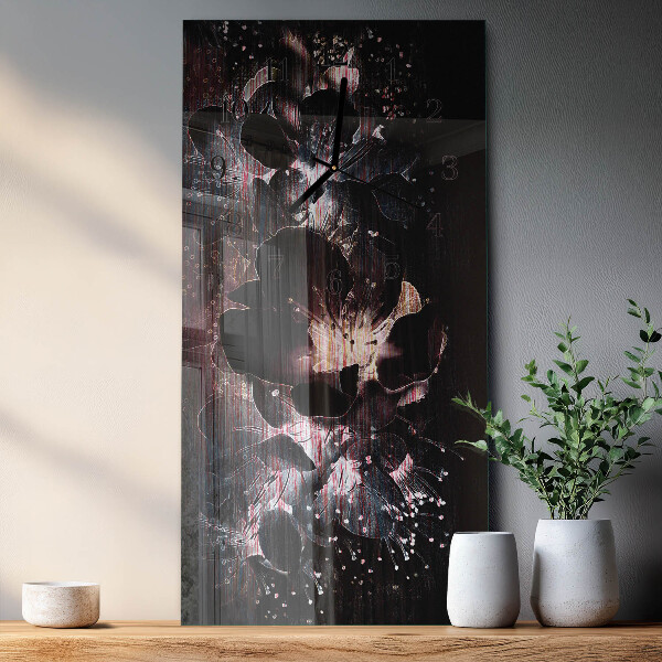 Reloj rectangular Flores