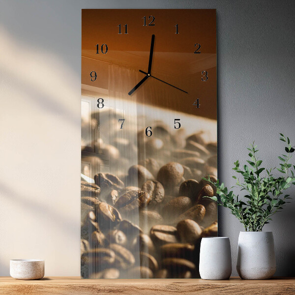 Reloj rectangular Granos de café