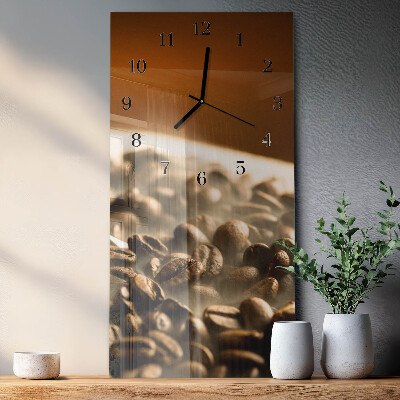 Reloj rectangular Granos de café