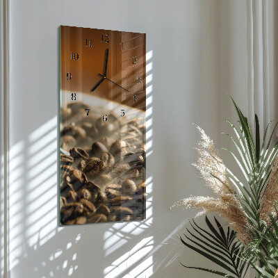 Reloj rectangular Granos de café