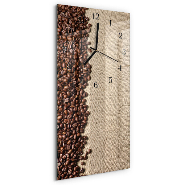 Reloj rectangular Granos de café
