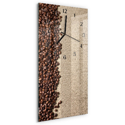 Reloj rectangular Granos de café