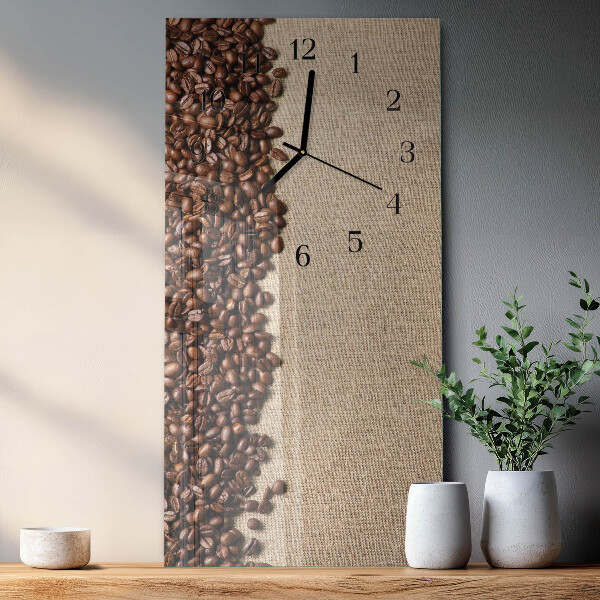 Reloj rectangular Granos de café