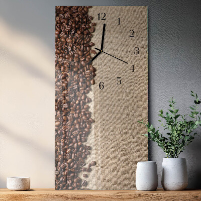 Reloj rectangular Granos de café