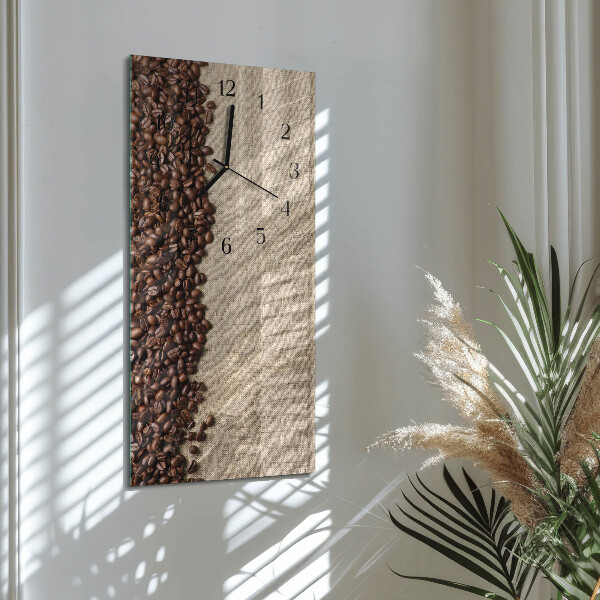 Reloj rectangular Granos de café