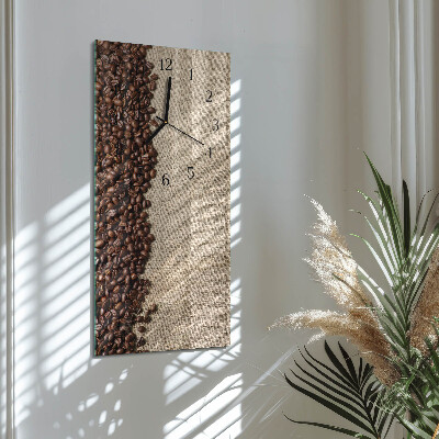 Reloj rectangular Granos de café