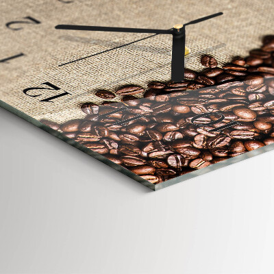 Reloj rectangular Granos de café
