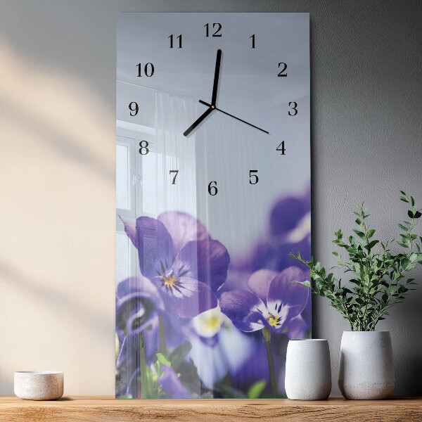 Reloj rectangular Flores