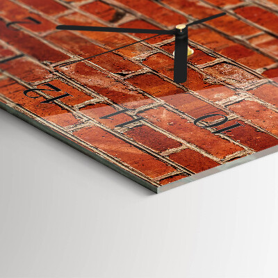 Reloj rectangular Muro de ladrillo