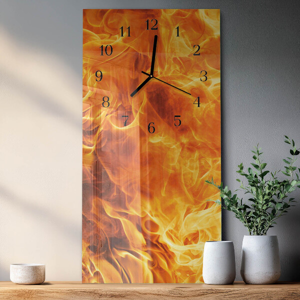 Reloj rectangular Fuego