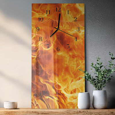 Reloj rectangular Fuego