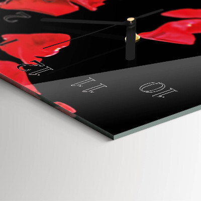 Reloj rectangular Pétalos de rosa