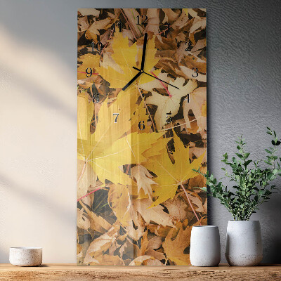 Reloj rectangular Hojas