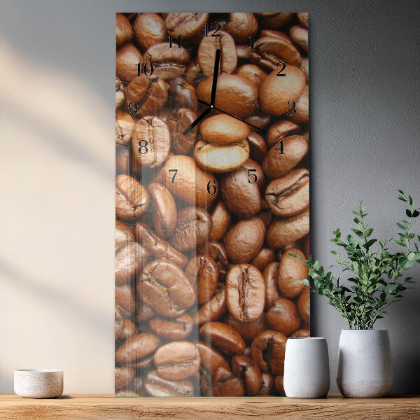 Reloj rectangular Granos de café