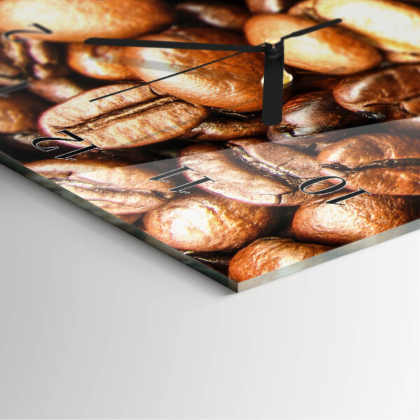 Reloj rectangular Granos de café