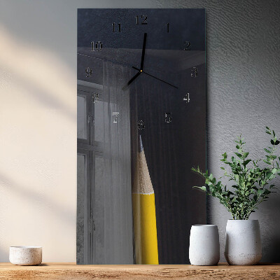 Reloj rectangular Lápiz