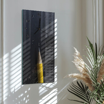 Reloj rectangular Lápiz