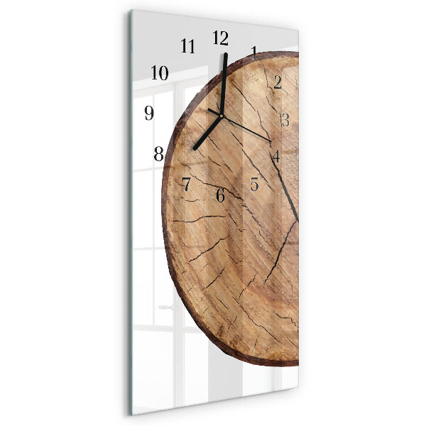 Reloj rectangular vigas de madera