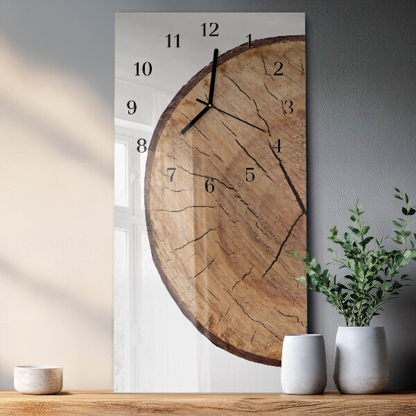 Reloj rectangular vigas de madera